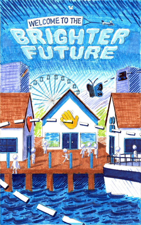 Color Comp Marker Art*, 2024 Graphite and inks on art paper