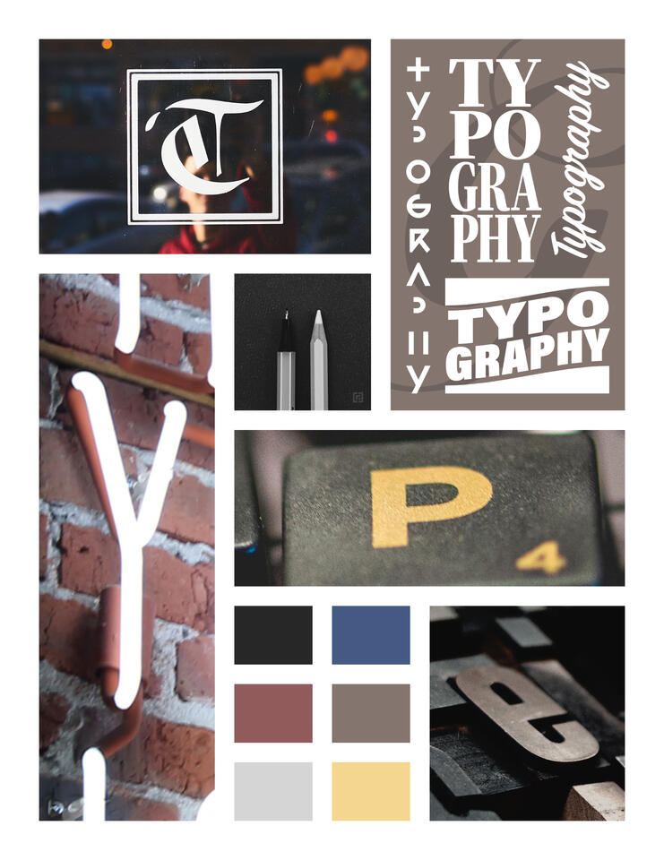 Mood Boards: Typography*, 2023 Adobe Photoshop