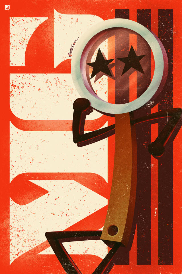 Art Fight 2024: Behind Those Starry Eyes, 2024 Procreate feat. Magnifying Glass