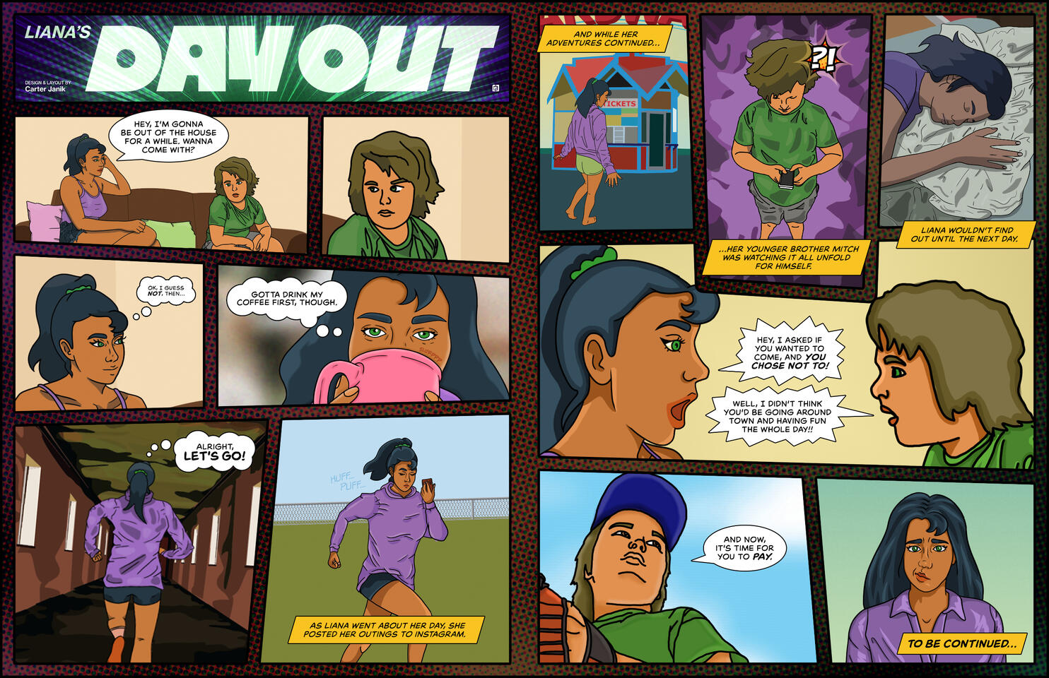 Comic Layout*, 2024 Adobe Photoshop