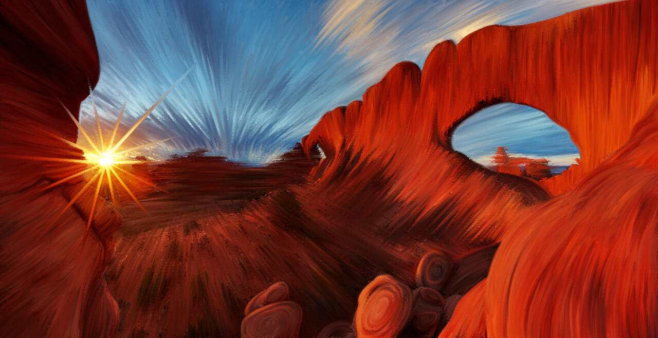 Mixer Brush Paintings: Park*, 2024 Adobe Photoshop